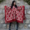 PONCHO ATADO A002/04 - ROJO – UN PAÑO - TRAMA Y URDIMBRE FINA CAMPO COMPLETO – SE REALIZA POR PEDIDO - Imagen 5