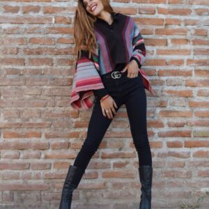 PONCHO CORTO PC717 - TRAMA Y URDIMBRE FINA - DISPONIBLE