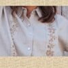 camisa de lino beige - Imagen 2