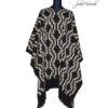 PONCHO ATADO A002/01 - NEGRO - UN PAÑO - TRAMA Y URDIMBRE FINA CAMPO COMPLETO - SOLO POR PEDIDO