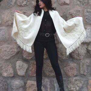 CHAL DE OVEJA CB001 BORDADO - SOLO POR PEDIDO