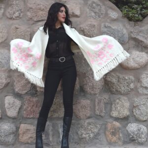 CHAL DE OVEJA CB003 BORDADO - SOLO POR PEDIDO