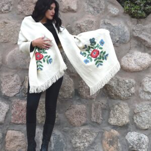 CHAL DE OVEJA CB004 BORDADO - SOLO POR PEDIDO