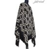 PONCHO ATADO A002/01 - NEGRO - UN PAÑO - TRAMA Y URDIMBRE FINA CAMPO COMPLETO - SOLO POR PEDIDO - Imagen 2
