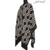 PONCHO ATADO A002/01 - NEGRO - UN PAÑO - TRAMA Y URDIMBRE FINA CAMPO COMPLETO - SOLO POR PEDIDO - Imagen 3