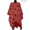 PONCHO ATADO A002/04 - ROJO – UN PAÑO - TRAMA Y URDIMBRE FINA CAMPO COMPLETO – SE REALIZA POR PEDIDO