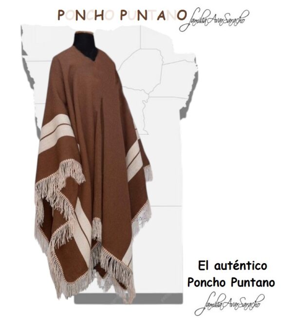 PONCHO L020 DE LLAMA PUNTANO «FAMILIA AVAR SARACHO» – SOLO POR PEDIDO
