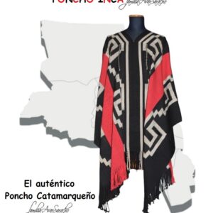 PONCHO A180 DE OVEJA CATAMARQUEÑO INCA "FAMILIA AVAR SARACHO" - DISPONIBLE