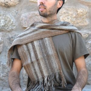 Bufanda N060 “Familia Avar Saracho” Realizada en lana de llama  DISPONIBLE CON ENVÍO INMEDIATO