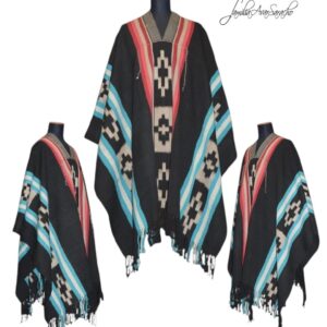 PONCHO ATADO A110 - NEGRO - CRUDO - ROJO - ROSA - CELESTE - DISPONIBLE CON ENVIO INMEDIATO